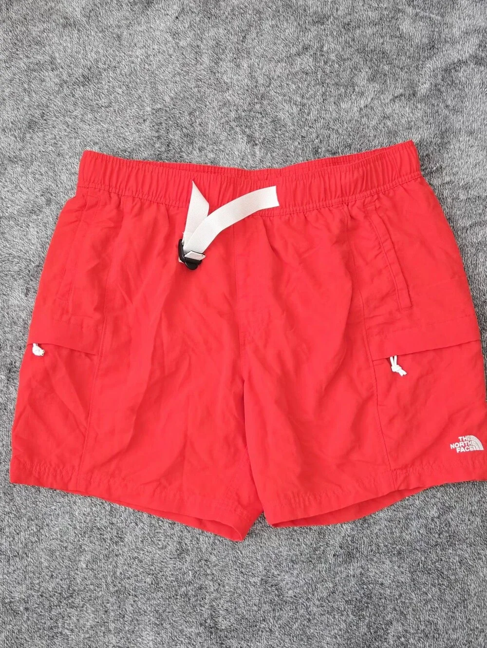 The North Face Class V Pull-On Shorts Red Men's Size L Swim Trunks Lined EUC